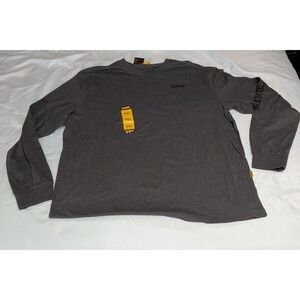 DEWALT Brand Carrier LS Tshirt Mens XXL Charcoal Long Sleeve Work Shirt